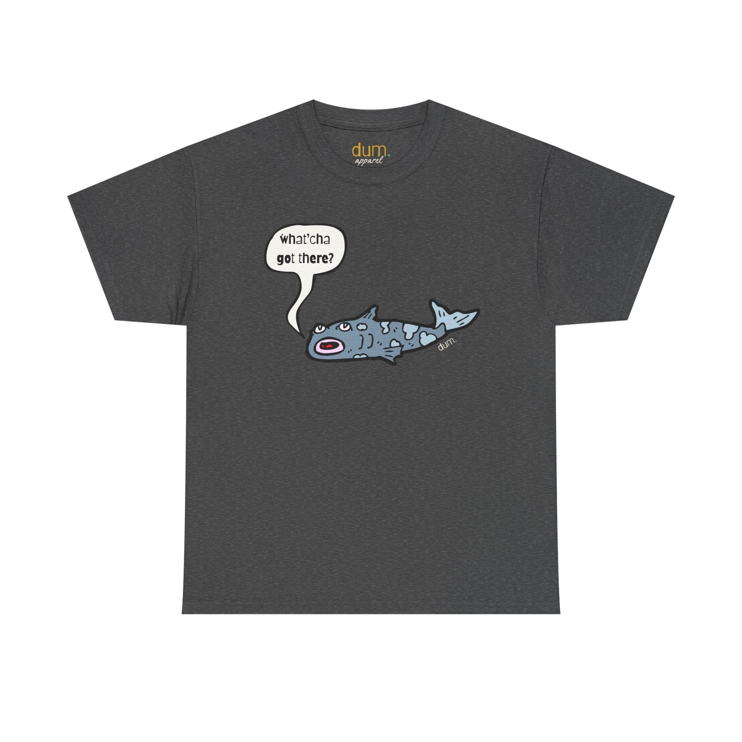 Shark Cartoon Tee — "Whatcha Got There?" Funny Ocean Graphic T‑Shirt