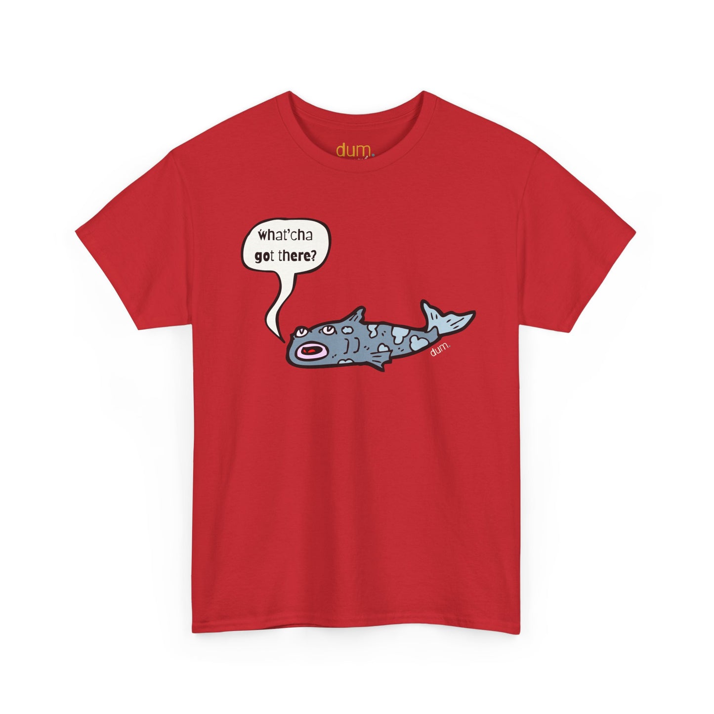 Shark Cartoon Tee — "Whatcha Got There?" Funny Ocean Graphic T‑Shirt