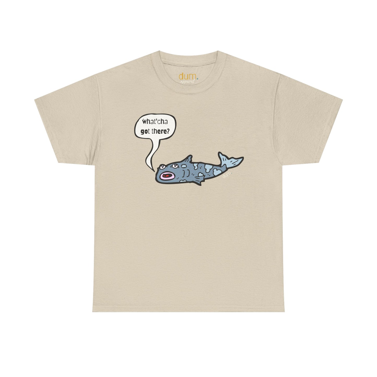 Shark Cartoon Tee — "Whatcha Got There?" Funny Ocean Graphic T‑Shirt