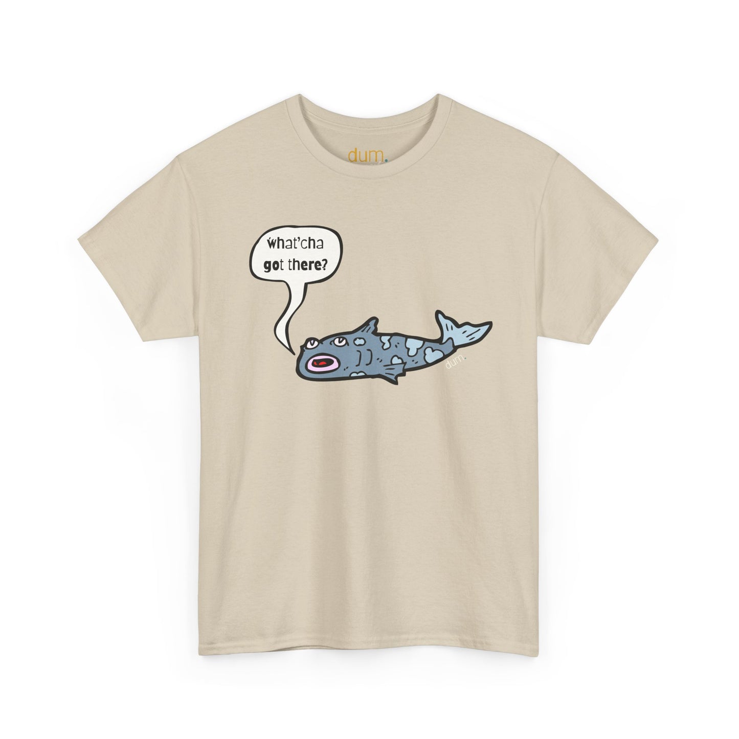 Shark Cartoon Tee — "Whatcha Got There?" Funny Ocean Graphic T‑Shirt