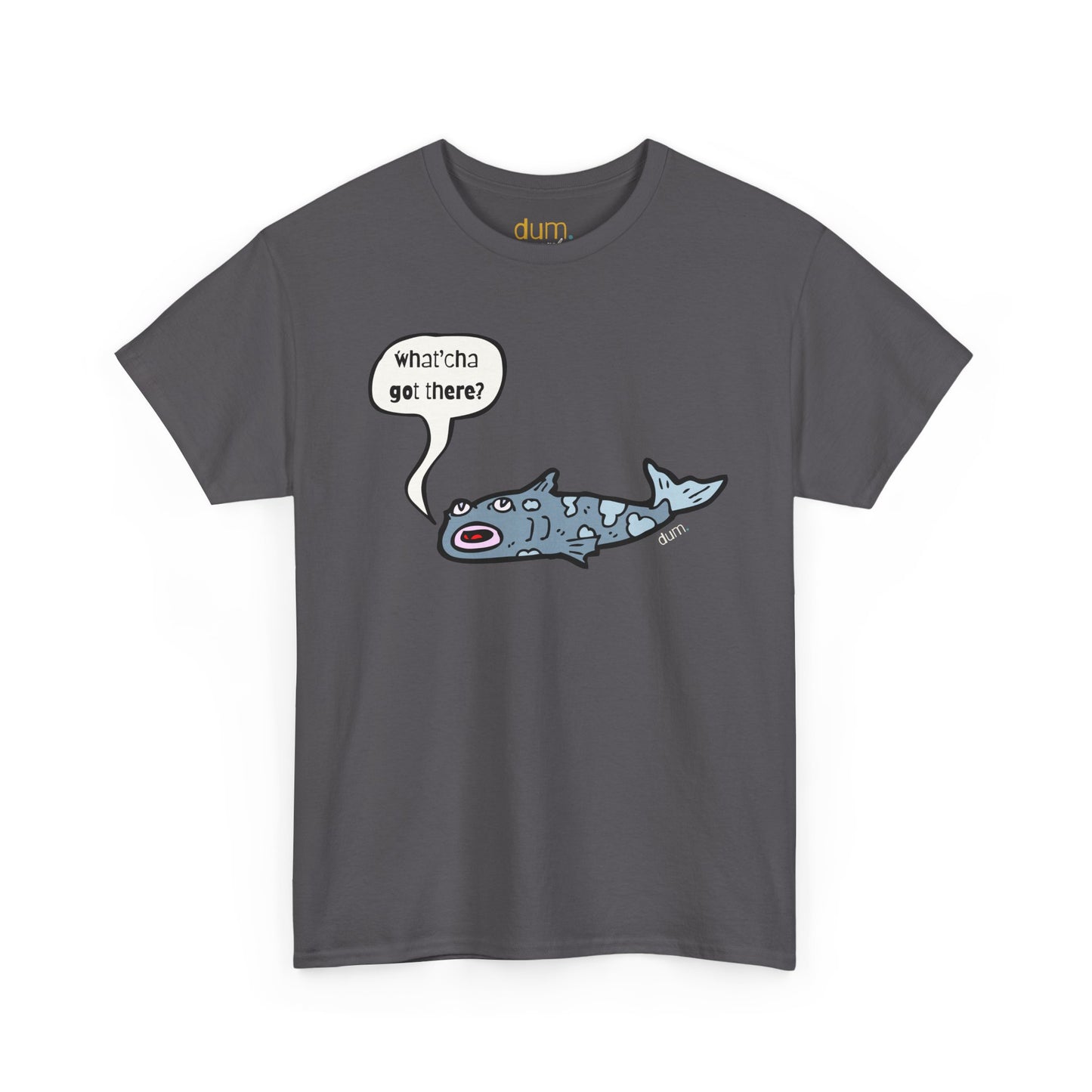 Shark Cartoon Tee — "Whatcha Got There?" Funny Ocean Graphic T‑Shirt