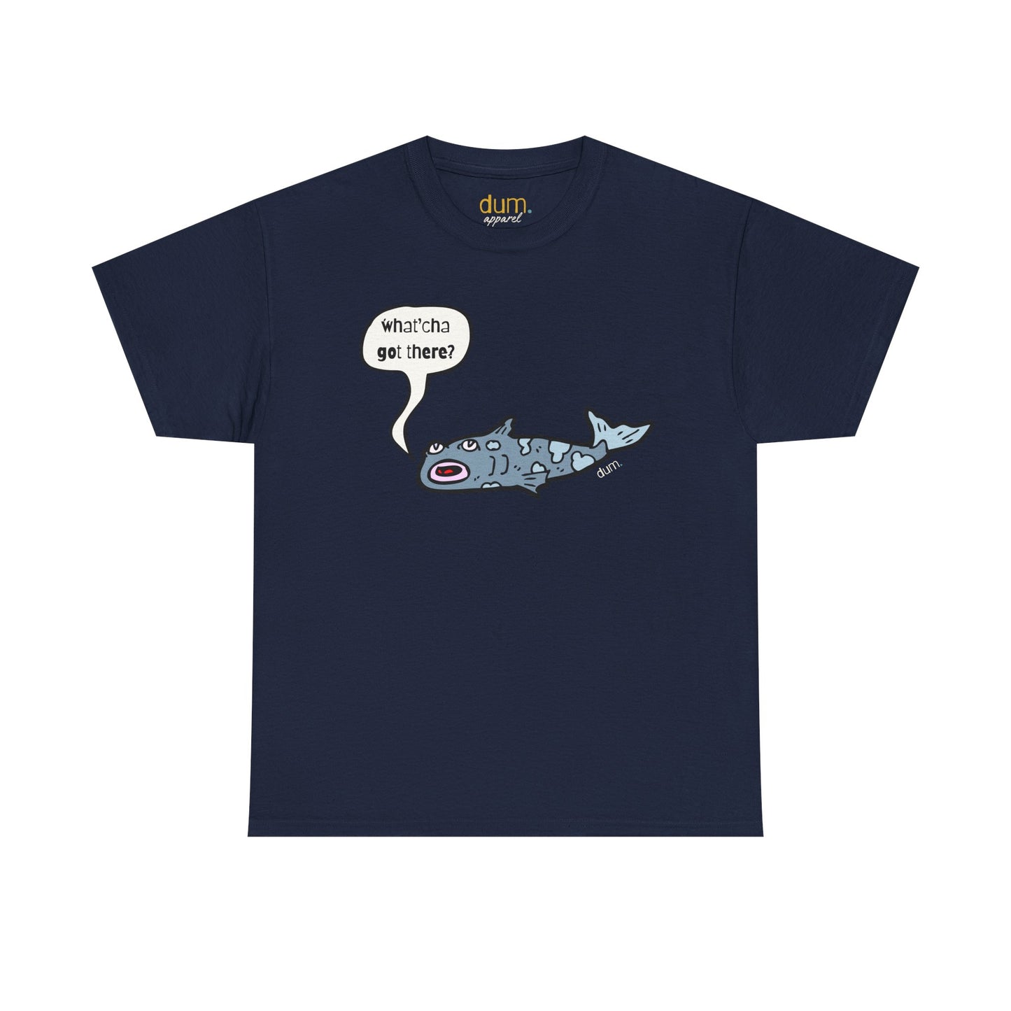 Shark Cartoon Tee — "Whatcha Got There?" Funny Ocean Graphic T‑Shirt