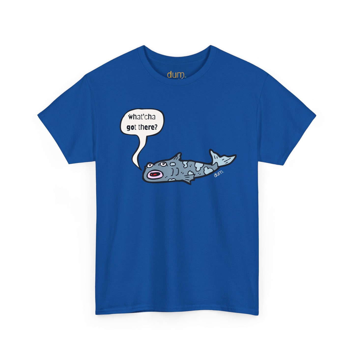 Shark Cartoon Tee — "Whatcha Got There?" Funny Ocean Graphic T‑Shirt